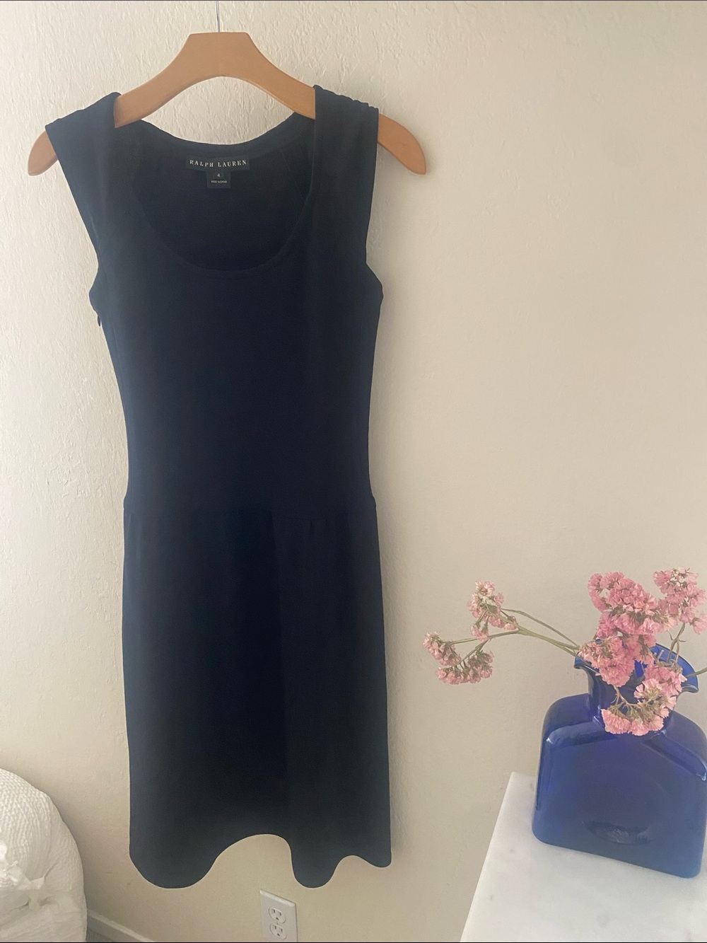 Ralph Lauren Black Label Sleeveless Midi wool nylon dress, Immaculate condition